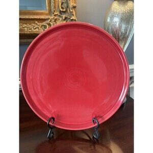 Fiestaware 12”  Pizza Tray/Cake Plate Homer Laughlin China Co USA Lead Free Red